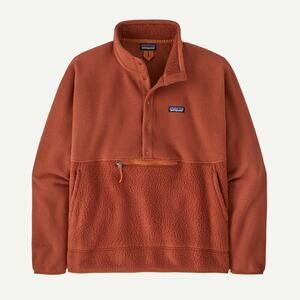 NEW Patagonia Retro Pile Half-Snap Fleece Pullover Burnished Red Men's XL $189